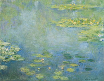 絵画風 壁紙ポスター（はがせるシール式） クロード・モネ 睡蓮 1906年 Water Lilies 大原美術館 キャラクロ K-MON-013S1 （752mm×585mm） 建築用壁紙＋耐候性塗料 インテリア