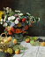 絵画風 壁紙ポスター （はがせるシール式） クロード・モネ 花と果物のある静物 1869年 J・ポール・ゲティ美術館 キャラクロ K-MON-021S1 （585mm×722mm） ＜日本製＞ ウォールステッカー お風呂ポスター