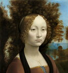 絵画風 壁紙ポスター (はがせるシール式) 【フルサイズ版】 ダ・ヴィンチ ジネーヴラ・デ・ベンチの肖像 1476-78年頃 ナショナル・ギャラリー・オブ・アート キャラクロ K-DVC-016S1 (594mm×629mm) <日本製> ウォールステッカー お風呂ポスター