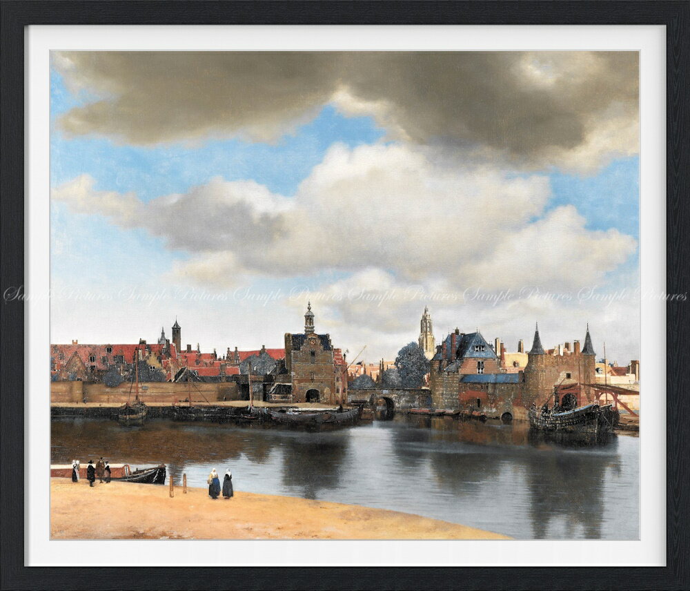 絵画風 壁紙ポスター (はがせるシール式) 【フルサイズ版】 ヨハネス・フェルメール デルフトの眺望 16..