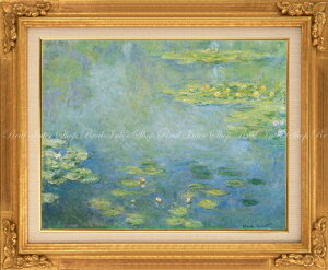 絵画風 壁紙ポスター (はがせるシール式) 【フルサイズ版】 クロード・モネ 睡蓮 1906年 Water Lilies 大原美術館 【額縁印刷／トリックアート】 キャラクロ K-MON-013SGJ1 (710mm×585mm) ＜日本製＞ ウォールステッカー お風呂ポスター