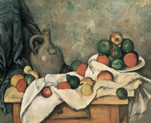 絵画風 壁紙ポスター (はがせるシール式) ポール・セザンヌ 静物 1893-94年 ホイットニー美術館 キャラクロ K-CZN-008S1 (712mm×585mm) <日本製> ウォールステッカー お風呂ポスター