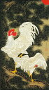 絵画風 壁紙ポスター (はがせるシール式) 【フルサイズ版】 伊藤若冲 動植綵絵 老松白鶏図 1765年 じゃくちゅう 生誕300年 キャラクロ K-ITJ-0...