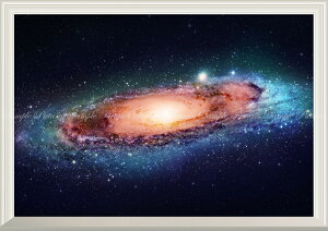 絵画風 壁紙ポスター (はがせるシール式) -窓の景色- 銀河 ギャラクシー 渦巻銀河 Milky Way 星団 星雲 ブラックホール 宇宙 天体 神秘 【扉なし窓仕様】 キャラクロ SPC-017NA2 (A2版 594mm×420mm) <日本製> ウォールステッカー お風呂ポスター