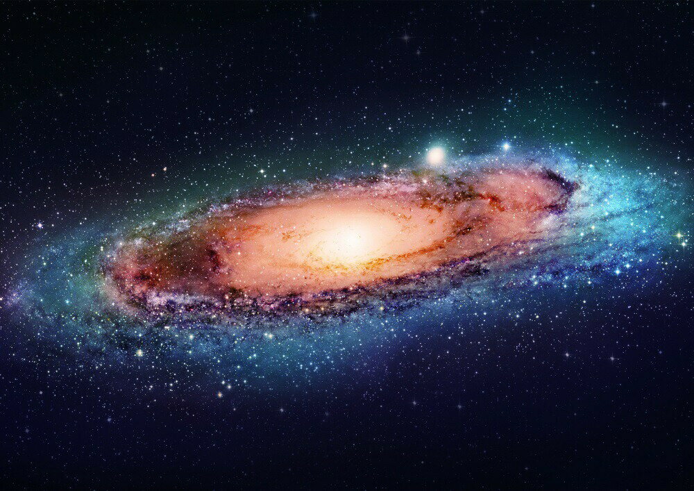絵画風 壁紙ポスター (はがせるシール式) 銀河 ギャラクシー 渦巻銀河 Milky Way 星団 星雲 ブラックホール 宇宙 天体 神秘 キャラクロ SPC-017A1 (A1版 830mm×585mm) ＜日本製＞ ウォールステッカー お風呂ポスター