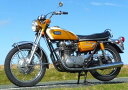 絵画風 壁紙ポスター はがせるシール式 ヤマハ XS650 XS-1 初期型 1970年 黄 オレンジ バイク キャラクロ YXS1-004A2 A2版 594mm 420mm ＜日本製＞ ウォールステッカー お風呂ポスター