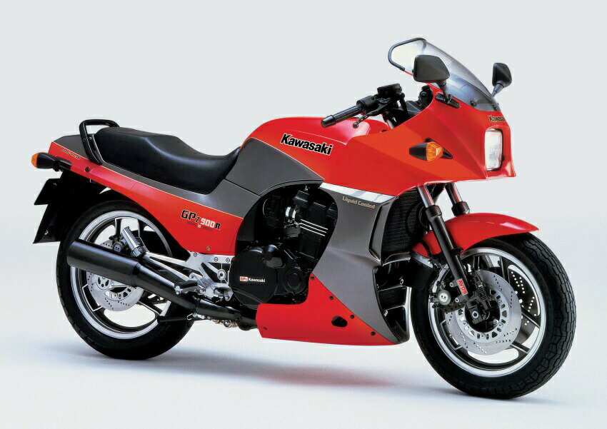 絵画風 壁紙ポスター (はがせるシール式) カワサキ GPZ900R Ninja A1 初期型 忍者 1984年 初代ニンジャ キャラクロ KNNJ-001A2 (A2版 594mm×420mm) ＜日本製＞ ウォールステッカー お風呂ポスター