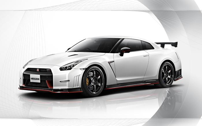 絵画風 壁紙ポスター (はがせるシール式) 日産 GT-R R35 NISMO 2015年 白 キャラクロ R35N-001W1 (ワイド版 921mm×576mm) ＜日本製＞ ウォールステッカー お風呂ポスター