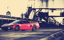絵画風 壁紙ポスター (はがせるシール式) ホンダ NSX 1990年 アキュラ 北米 赤 スーパーカー キャラクロ HNSX-002W1 (ワイド版 921mm×576mm) <日本製> ウォールステッカー お風呂ポスター