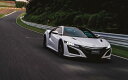 絵画風 壁紙ポスター (はがせるシール式) ホンダ NSX 2017年 アキュラ 北米 白 スーパーカー キャラクロ NSXN-001W1 (ワイド版 921mm×576mm) ＜日本製＞ ウォールステッカー お風呂ポスター