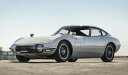 絵画風 壁紙ポスター (はがせるシール式) トヨタ 2000GT 前期型 1967年 シルバー 名車 TOYOTA キャラクロ T2GT-013S1 (979mm×576mm) ＜日本製＞ ウォールステッカー お風呂ポスター