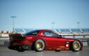 絵画風 壁紙ポスター (はがせるシール式) マツダ RX-7 R1 ロケットバニー 1993年 レッド キャラクロ MRX7-011W2 (ワイド版 603mm×376mm) ＜日本製＞ ウォールステッカー お風呂ポスター