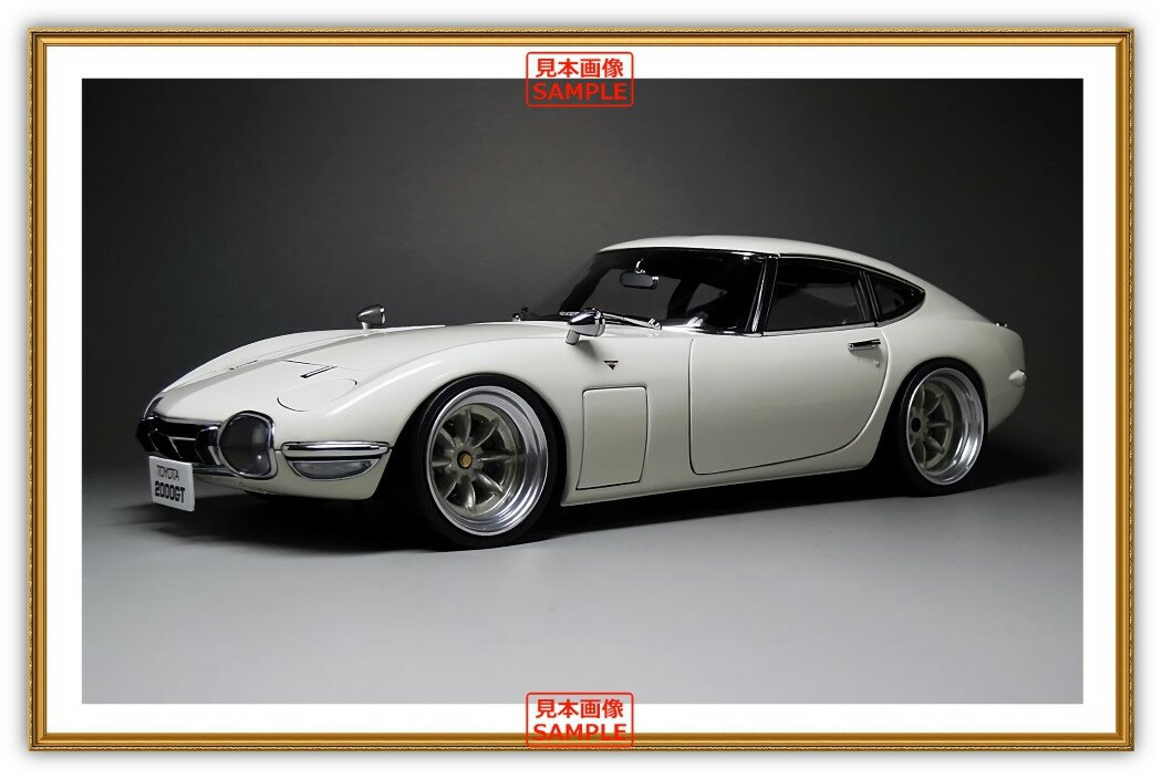 絵画風 壁紙ポスター (はがせるシール式) トヨタ 2000GT カスタム TOYOTA 【額縁印刷／トリックアート】 キャラクロ T2GT-001SGE2 (603mm×394mm) ＜日本製＞ ウォールステッカー お風呂ポスター