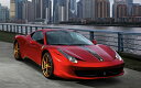 絵画風 壁紙ポスター (はがせるシール式) フェラーリ 458イタリア レッド 2011年 スーパーカー キャラクロ F458-015W1 (ワイド版 921mm×576mm) <日本製> ウォールステッカー お風呂ポスター
