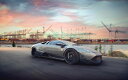 絵画風 壁紙ポスター (はがせるシール式) ランボルギーニ ムルシエラゴ LP670-4 SV Liberty Walk ガンメタ 2010年 スーパーカー キャラクロ LMCL-002W1 (ワイド版 921mm×576mm) <日本製> ウォールステッカー お風呂ポスター