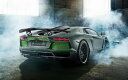 絵画風 壁紙ポスター (はがせるシール式) ランボルギーニ アヴェンタドール LP700-4 2014年 スーパーカー キャラクロ LAVD-031W1 (ワイド版 921mm×576mm) <日本製> ウォールステッカー お風呂ポスター