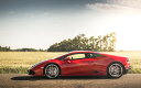 絵画風 壁紙ポスター (はがせるシール式) ランボルギーニ ウラカン LP 610-4 レッド 2014年 5.2L V10 DOHC 4WD スーパーカー キャラクロ LHRC-009W1 (ワイド版 921mm×576mm) <日本製> ウォールステッカー お風呂ポスター