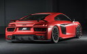 絵画風 壁紙ポスター (はがせるシール式) アウディ R8 V10 plus ABT Sportsline 2017年 レッド Audi キャラクロ ADR8-011W2 (ワイド版 603mm×376mm) <日本製> ウォールステッカー お風呂ポスター