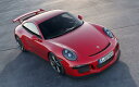 絵画風 壁紙ポスター (はがせるシール式) ポルシェ 911 GT3 991型 2014年 レッド キャラクロ P991-003W2 (ワイド版 603mm×376mm) <日本製> ウォールステッカー お風呂ポスター