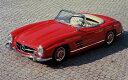 絵画風 壁紙ポスター (はがせるシール式) メルセデス ベンツ 300SL ロードスター 1957年 レッド キャラクロ M30L-003W1 (ワイド版 92...