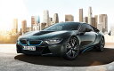 絵画風 壁紙ポスター (はがせるシール式) BMW i8 I12 2015年 ブラック プラグインハイブリッド・スーパーカー キャラクロ BMI8-008W1 (ワイド版 921mm×576mm) <日本製> ウォールステッカー お風呂ポスター