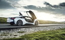 絵画風 壁紙ポスター (はがせるシール式) BMW i8 I12 2014年 ホワイト プラグインハイブリッド・スーパーカー キャラクロ BMI8-011W1 (ワイド版 921mm×576mm) <日本製> ウォールステッカー お風呂ポスター