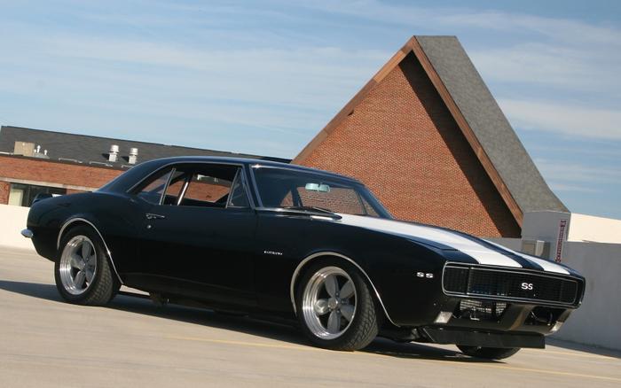 絵画風 壁紙ポスター (はがせるシール式) シボレー カマロ 初代 Z28 SS RS 1968年 キャラクロ CCMR-006..