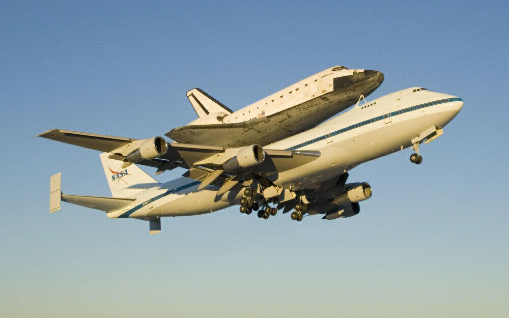  ɻݥ (Ϥ륷뼰) NASA ȥ͢ N911NA (ܡ747-SR46) & ڡȥ ǥС 1990ǯ 饯 747N-002W2 (磻 603mm376mm)  륹ƥå Ϥݥ