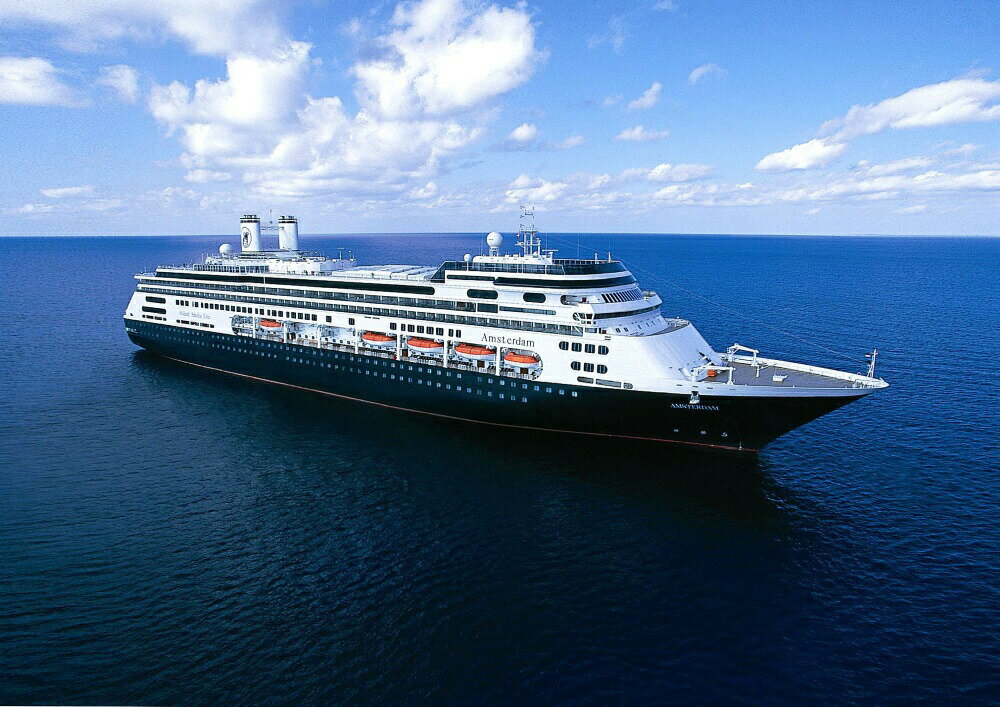 絵画風 壁紙ポスター (はがせるシール式) アムステルダム クルーズ客船 ホーランドアメリカ 豪華客船 ..