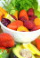 絵画風 壁紙ポスター （はがせるシール式） 色鮮やかなフルーツと野菜 イチゴ ラズベリー レモン アボカド ニンジン キャラクロ FFRT-003A1 （A1版 585mm×830mm） ＜日本製＞ ウォールステッカー お風呂ポスター