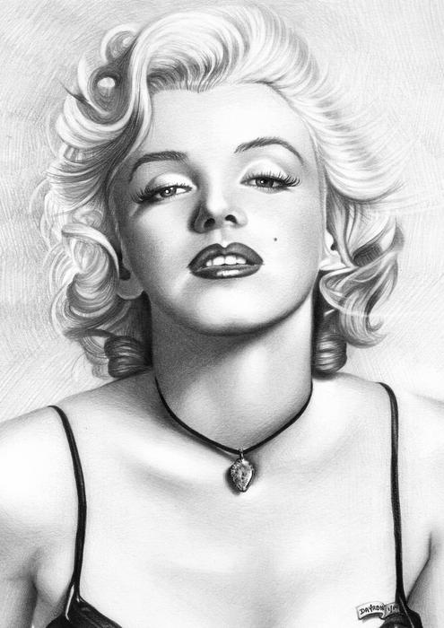 絵画風 壁紙ポスター (はがせるシール式) マリリン モンロー Marilyn Monroe キャラクロ MAM-001A2 (A2版 420mm×594mm) ＜日本製＞ ウ..