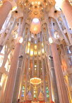 絵画風 壁紙ポスター (はがせるシール式) -地球の撮り方- サグラダ・ファミリア ステンドグラス シール アントニ・ガウディ 聖家族教会 バルセロナ 世界文化遺産 世界の絶景 キャラクロ C-ZWD-006A2 (A2版 420mm×594mm) <日本製> ウォールステッカー お風呂ポスター