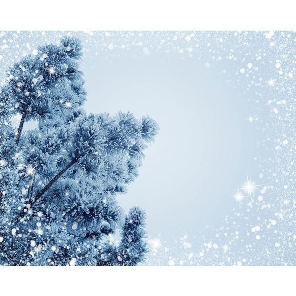 絵画風 壁紙ポスター (はがせるシール式) ホワイトクリスマス 雪景色 雪 クリスタル スノー X'mas キャラクロ XMS-035S2 (594mm×472mm) ＜日本製＞ ウォールステッカー お風呂ポスター