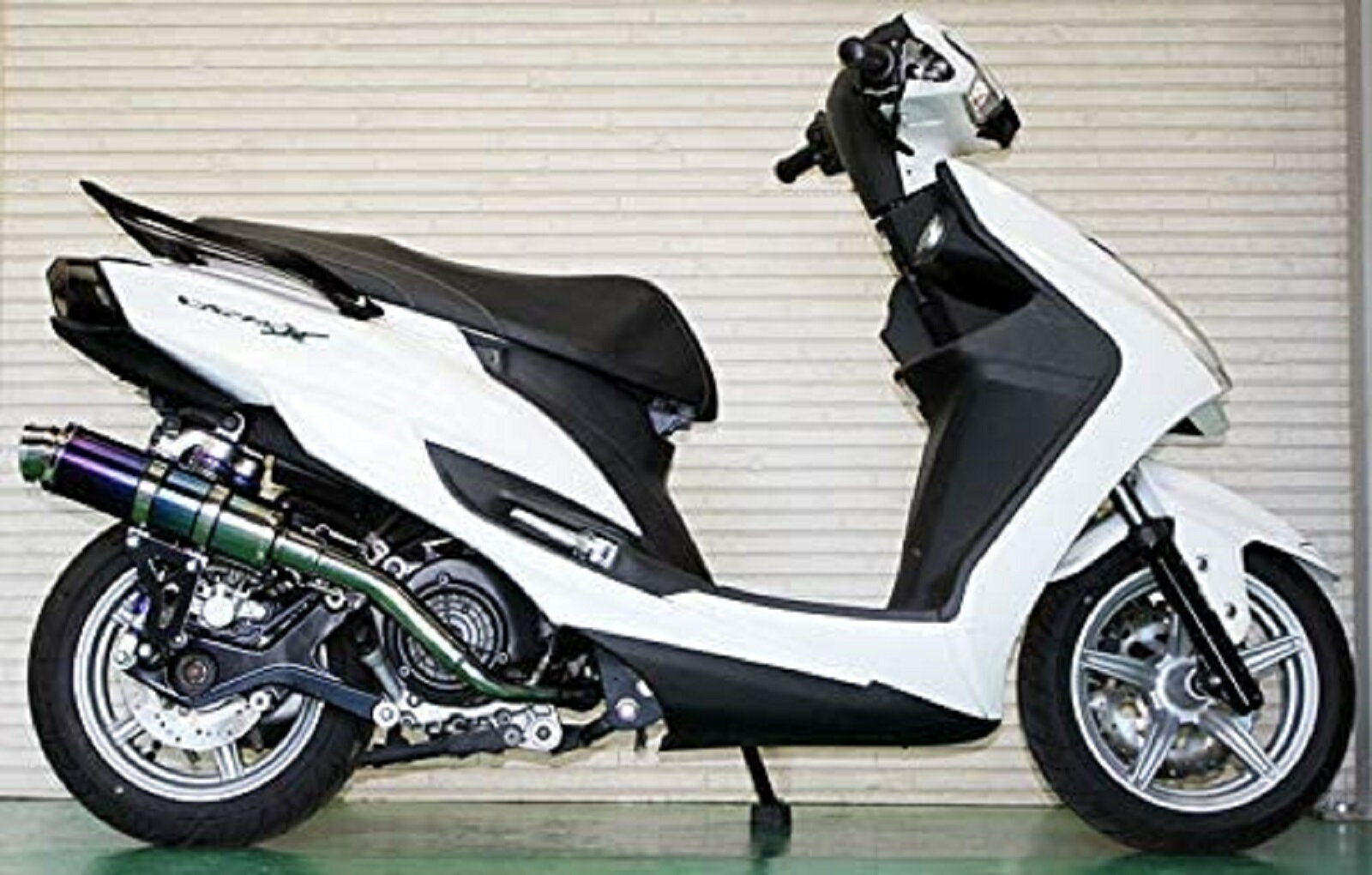 シグナスX バイクマフラー 4型 5型 EBJ-SEA5J 2BJ-SED8J 2016年～2018年モデル対応 フォーゼ チタン ブルーカラー マフラー Realspeed (リアルスピード) ヤマハ バイク用品 バイク用 バイクパーツ フルエキ フルエキゾースト カスタム パーツ ドレスアップ 交換 社外品