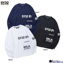 【SY32 by SWEET YEARS】24FW SEPARATE GRAPHIC L/S TEE 14538 長袖Tシャツ ロンT ロングTシャツ エスワイ...