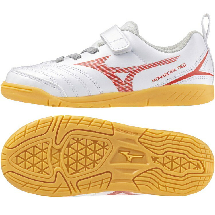 【MIZUNO ミズノ】モナルシーダ ネオ 3 CLUB KIDS IN P1GG242660 ジュニア用 ベルクロ インドア 体育館 レアルスポーツ