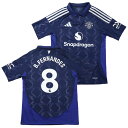 adidas アディダス KIDS #8 ブルーノ・フェルナンデス 24/25 マンチェスターユナイテッドFC アウェイ レプリカユニフォーム JTU83/IT...