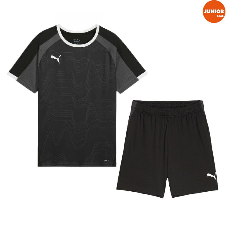 PUMA プーマ INDIVIDUALLIGA JR グラフィック半袖シャツ ＆ TRショーツ 66