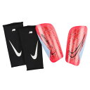 NIKE ナイキ マーキュリアル ライト ブライトクリムゾン/ロイヤルティント/ブラック dn3611-636 サッカー 薄型 すね当て すねあて レガース シンガード レッド 赤 スリーブ付き(4)