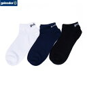 goleador ゴレアドール アンクルソックス3PSet (3Color) A-117 靴下 3点セット ソックス ホワイト ネイビー ブラック プレゼント ギフト ショートソックス