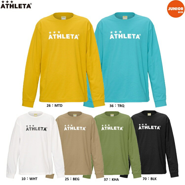 ATHLETA アスレタ JRロングスリーブシャツ 25AW 03400J 長袖 プラクティスシャツ ロングプラシャツ Tシャツ サッカー フットサル 練習着
