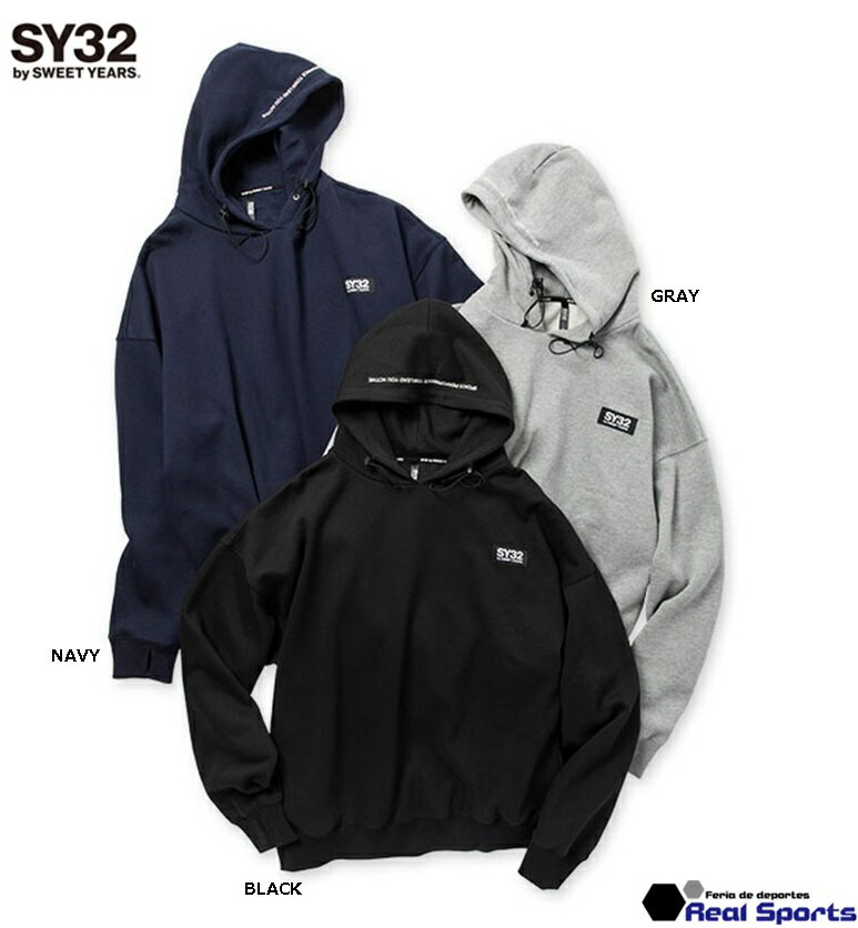 特価【SY32 by SWEET YEARS】NAME TAG BIG SILHOUETTE HOODIE TNS1775 フーディー スウェットパーカー プルパーカー サッカー フットボール レアルスポーツ