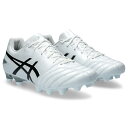 【asics アシックス】DS LIGHT PRO WIDE WHITE/BLACK 1103A110 101 サッカー用スパイク ワイド 幅広 天然皮革 カン...