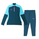 特価【PUMA プーマ】24SS PUMAFTBL PRO 1/4ジップトップ ニットパンツ 上下セット 659133-659134-56 サッカーウエア レア...