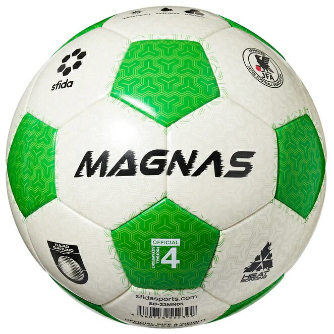 サッカーボール（ジュニア） 【sfida スフィーダ】サッカーボール4号 MAGNAS JR（土用）ホワイトXグリーン SB-24MN05 JFA検定球 小学生用 レアルスポーツ