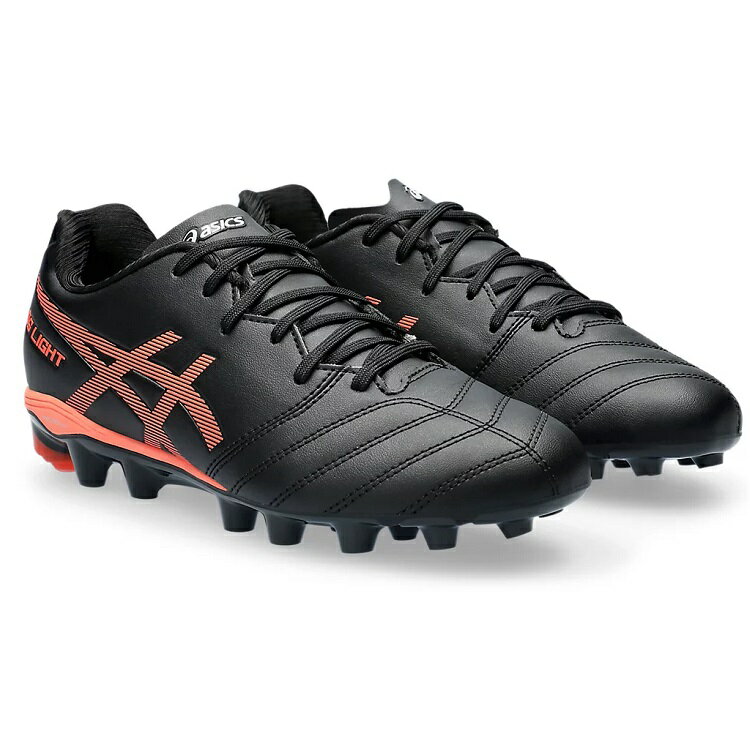 【asics アシックス】DS LIGHT JR GS BLACK/FLASH CORAL 1104A046 002 ジュニア サッカー用 スパイク DSライト レアルスポーツ