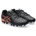 【asics アシックス】DS LIGHT JR GS BLACK/FLASH CORAL 1104A046 002 ジュニア サッカー用 スパイク DSライト レアルスポーツ