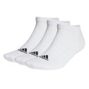 【adidas アディダス】SPW クッション 3Pローソックス ホワイト/ブラック EBB61 HT3434 3足セット 靴下 くつ下 レアルスポーツ