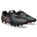 ※【asics アシックス】DS LIGHT X-FLY PRO 2 BLACK/FLASH CORAL 1101A055 001 サッカー用 カンガルー スパイク レアルスポーツ