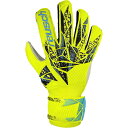 メーカー　REUSCH　ロイシュ アトラクト ソリッド ジュニア 品番：5462515 (2111)セイフティイエロー/フューチャーブルー ￥4,000（税込 ￥4,400） ●パーム:ロイシュソリッド ●カット:エクスパンスカット ●カフ:オープンカフ ●機能:サムフレックス 合成ラテックスを使用したパームは、人工芝やハードグランドでも優れた耐久性を発揮。簡単に着脱できるオープンカフ仕様。